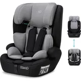 Booboo Safety Berlin, Kindersitz ohne Isofix von 76-150 cm, mitwachsend, 3-Punkt-Gurt, universell - Black grey - Schwarz