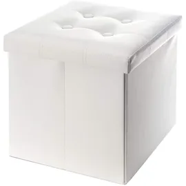 Rebecca Mobili Sitzwürfel 30 x 30 x 30 cm Weiß