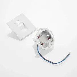 ARCCHIO Neru LED-Einbaulampe 1 eckig weiß/opal Aluminium