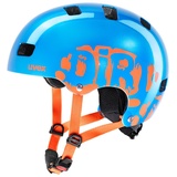 Uvex Kid 3 Dirtbike blue-orange Fahrrad Inline Scooter Skate Kinder- Helm Retro-Look 51-55 cm