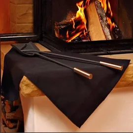 Technaxx Feuerfeste Unterlage 60 x 70 cm Holz, Metall schwarz