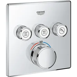 Unterputz-Thermostat Grohe Grohtherm SmartControl, mit 3 Absperrventilen (Ausführung: SmartControl chrom mit 3 Absperrventilen)