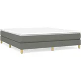 vidaXL Boxspringbett 180 x 200 cm dunkelgrau