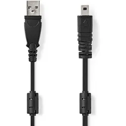Nedis CCGL60810BK20, 2 m, Schwarz, USB-A, UC-E6 8-Pins, Männlich/Männlich, Round
