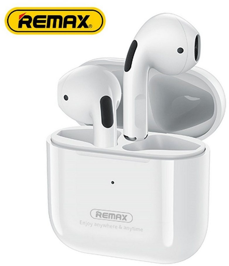 Remax TWS-10i 5.0 Kopfhörer True Wireless mit Ladecase für Smartphone (Weiß) Bluetooth-Kopfhörer (Wireless, True Wireless, TWS, bluetooth, wasserdicht, Aktive Geräuschunterdrückung) weiß