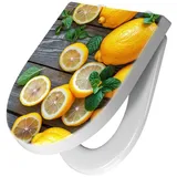 Primedeco WC-Sitz mit Absenkautomatik Motiv Lemon Fresh (1-St), Absenkautomatik, Soft-Close gelb