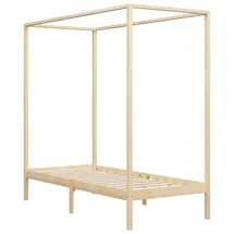 furnicato Himmelbett 100 x 200 cm Braun