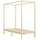 furnicato Himmelbett 100 x 200 cm Braun
