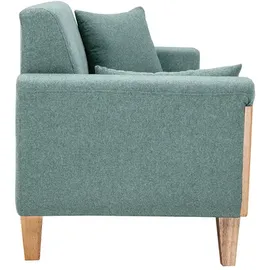 miliboo Couch Stoff 3-Sitzer Graugrün