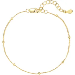 Hey Happiness Zartes Armkettchen Kugel, 925 Silber Gold Damen 
