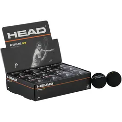 Head Squashball Prime (2 gelbe Punkte, Speed sehr langsam) schwarz - 12 Bälle im Karton