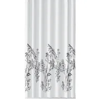Ekershop Duschvorhang Heide 240 x 200 cm weiß schwarz