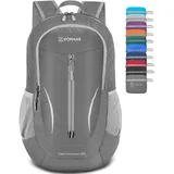 ZOMAKE Ultraleichter Faltbarer Rucksack 25 l Blassgrau