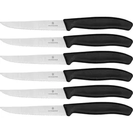 Victorinox Swiss Classic Steakmesser-Set 6-tlg. 11 cm Schwarz/Silber