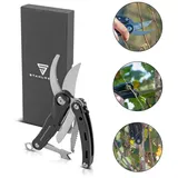 STAHLWERK Multitool 5 Tools Taschenmesser Multifunktionswerkzeug Gartenschere