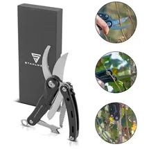 STAHLWERK Multitool 5 Tools Taschenmesser Multifunktionswerkzeug Gartenschere