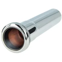 tecuro Tauchrohr Wandrohr Verlängerung 150 mm mit Rändelmutter, Länge x Ø 32 mm, Messing verchromt - 57530