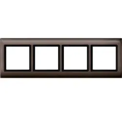 Merten 400415 AQUADESIGN-Rahmen 4fach dunkelbrasil