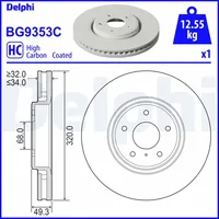 Delphi Bremsscheibe BG9353C
