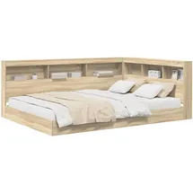 vidaXL Bücherregal-Bett 160 x 200 cm Sonoma-Eiche