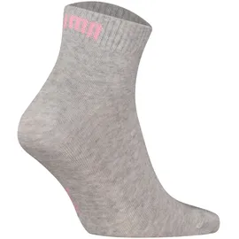 Puma Quartersocken 12er Pack Grau/Pink/Weiß 35-38