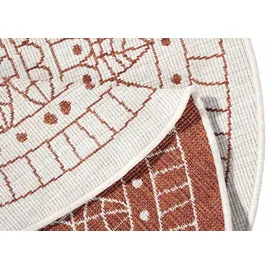 HANSE HOME Teppich HANSE HOME Porto Wendeteppich", orange Terra H:5mm ⌀100cm Kunstfaser, Teppiche, Teppich, Wetterfest, Balkon, Garten, Wohnzimmer, Wasserfest