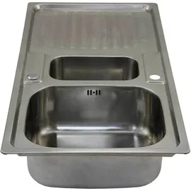 MONSTER SHOP Monstershop Küchenspüle – Edelstahl, wendbar, 1,5 Schüssel, 105x18x50 cm