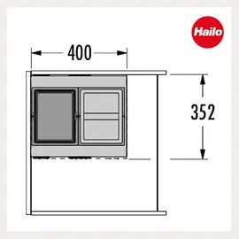 HAILO Cargo Aqua 2x 13 l Dunkelgrau