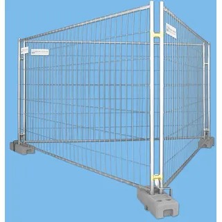 BAUZAUNWELT Dreieck - Set für Bannerwerbung - 14 kg Bauzaun Eutop Exklusiv