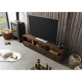 Wolf-Möbel Bark TV-Board 175x40x47 cm Dunkelbraun Holz