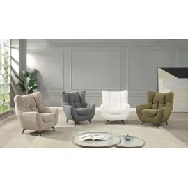Atlantic Home Collection Sessel Shawn Teddystoff 88 x 91 x 98 cm Beige