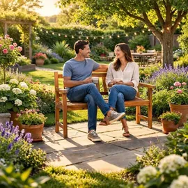 Estexo Gartenbank 120 x 66 x 88 cm braun