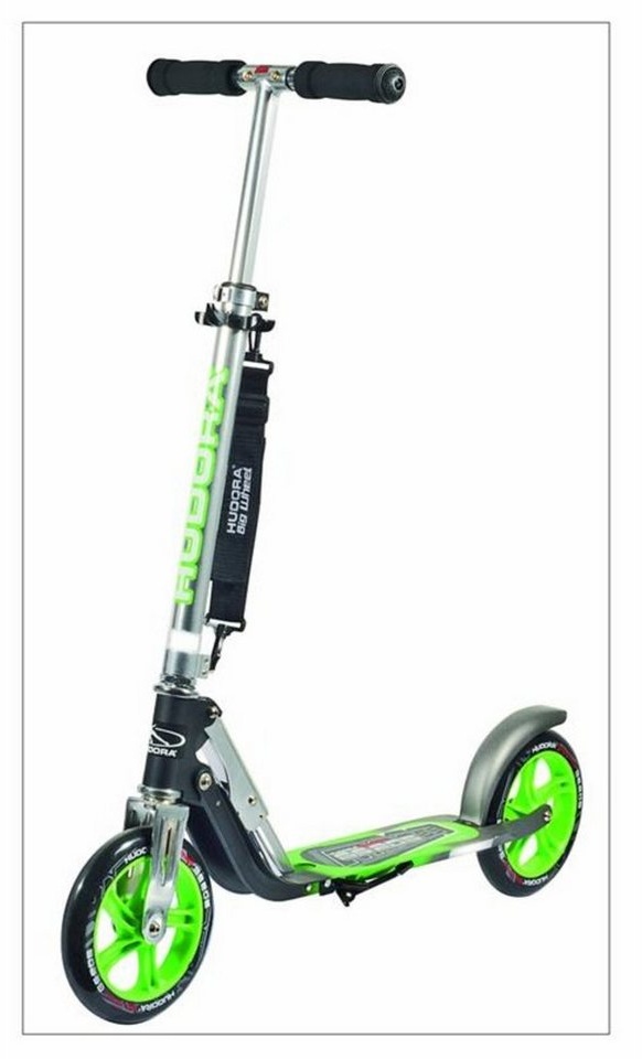 Hudora Scooter 14695/02 Big Wheel GS 205 - schwarz/neongrün/grau