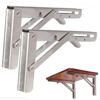 wandklapptisch klapptisch Wand wandtisch klappbar, Robuste, zusammenklappbare Regalbank, Tisch-Klapphalterung, Wandhalterung aus Edelstahl, platzsparende DIY-Halterung
