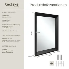 Tectake Rechteckiger Wandspiegel