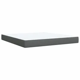 vidaXL Boxspringbett 180 x 200 cm Dunkelgrau