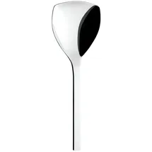 Puresigns ONE Extra Reislöffel Gemüselöffel Servierlöffel Groß 25cm Edelstahl Poliert Silber