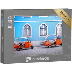 puzzleYOU Puzzle Puzzle 1000 Teile XXL „Tuk tuk in Lissabon, Portugal“, 1000 Puzzleteile, puzzleYOU-Kollektionen Portugal