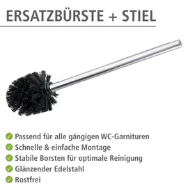 Wenko WC-Bürste 4er Set Silber/Schwarz
