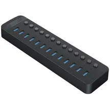 Xiaomi Orico CT2U3-13AB 13x USB-A 3.0 Hub Schaltern - Schwarz