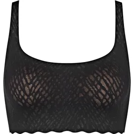 SLOGGI Bustier "ZERO Feel Bliss", Damen, Gr. XS, N-Gr, schwarz, Spitze, Obermaterial: 76% Polyamid, 24% Elasthan, Jacquardmuster, unifarben, BHs Bustier, mit Stretch-Spitze und herausnehmbaren Pads