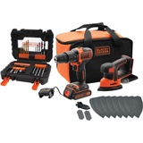 Black & Decker Black&Decker BCK23S1SA41 Akku-Schlagbohrschrauber + Decker BCK23S1SA41-QW Schlagbohrmaschine und Detailschleifer