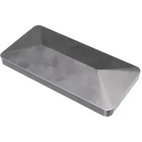 MR-Shop Pfostenkappe Alu in Feuerverzinkt, mit Überstand, für 60 x 40 Pfosten, mit Überstand