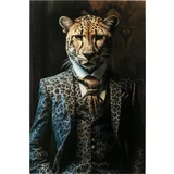 Kare DESIGN Wandbild 100 x 150 cm Mister Leo 56271 Glas Bunt