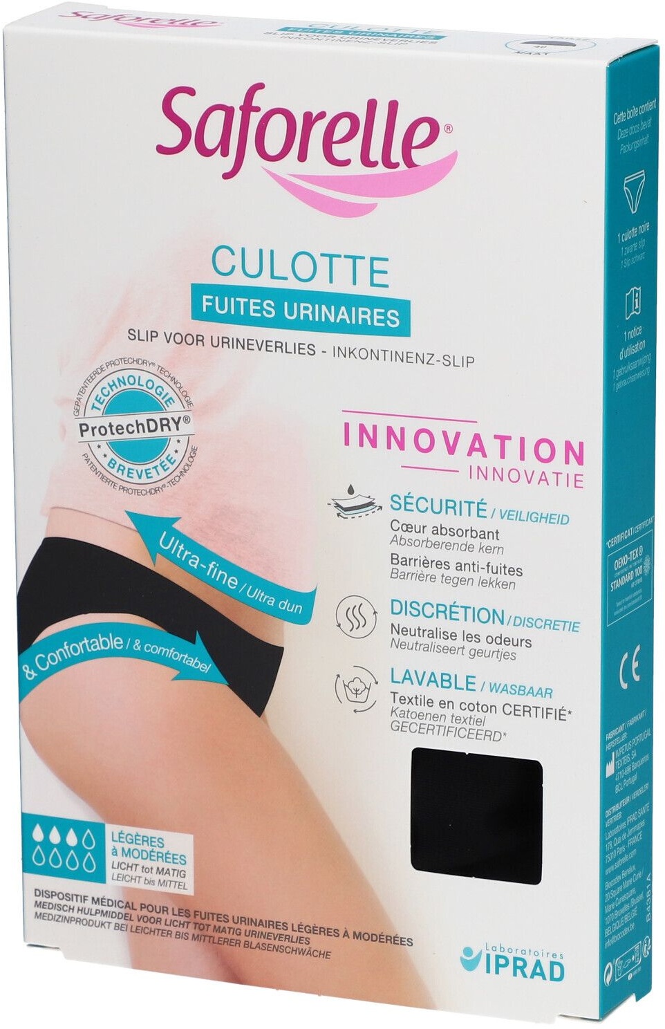Saforelle® Culotte Fuites Urinaires Taille 40 1 pc(s) Slips pour l'incontinence