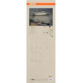 Osram Decor Puck 3-flg. 20 cm rund Schwarz