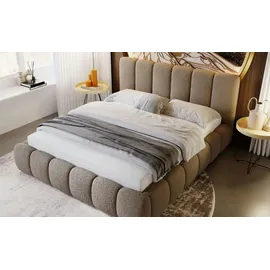 GRAINGOLD Polsterbett mit Bettkasten 140x200, Braun ¦ Maße (cm): B: 165 H: 105