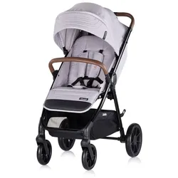 Chipolino Kinderwagen Ultera Buggy klappbar Korb Federung Hinterradbremse Gurt grau