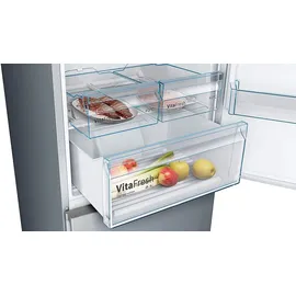 Bosch Serie 4 KGN49XIEA Kühl-Gefrierkombination (438 l, 2030 mm hoch, Inox-antifingerprint)