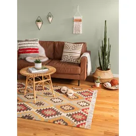 benuta pure Kelim, Mehrfarbig, Textil, Orientalisch, Rechteckig, 120x170 cm, pflegeleicht, Teppiche & Böden, Teppiche, Naturteppiche